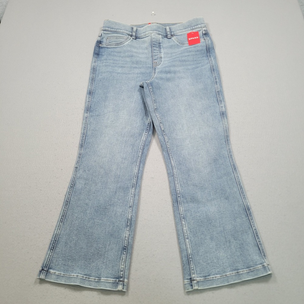 Spanx Womens Kick Flare Jeans Light Wash Sky Blue Size XL 20845R